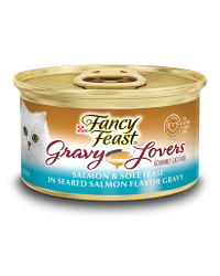 שימורים לחתול פנסי פיסט סלמון וסול ברוטב עשיר 85 גרם Fancy Feast