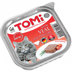 טומי מעדנית לחתול עגל 100 גרם Tomi