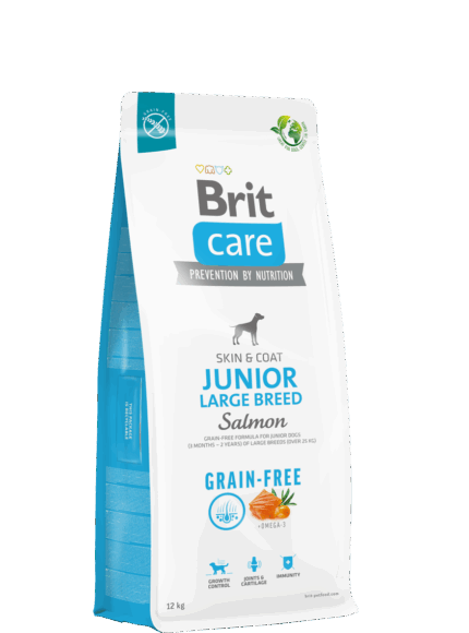 בריט קר כלב גור גזע גדול 12 ק"ג סלמון ותפוח אדמה נטול דגנים Brit Care