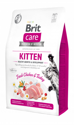 בריט קר קיטן לגורי חתולים נטול דגנים 2 ק”ג Brit Care