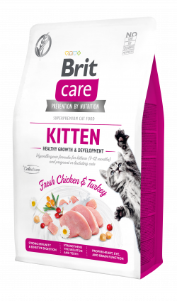 בריט קר קיטן לגורי חתולים נטול דגנים 2 ק"ג Brit Care