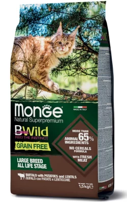 מונג לחתול גדול BWILD בופאלו 1.5 ק”ג Monge