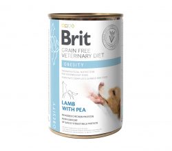 מגש בריט רפואי אובסיטי שימורי 400 גרם – סה”כ 2.4 ק”ג Brit Veterinary Diet