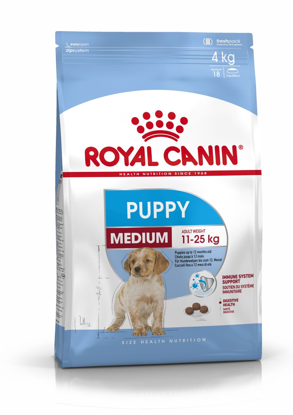 3182550708180-.jpg רויאל קנין מדיום פאפי 4 ק"ג Royal Canin – תמונה 1