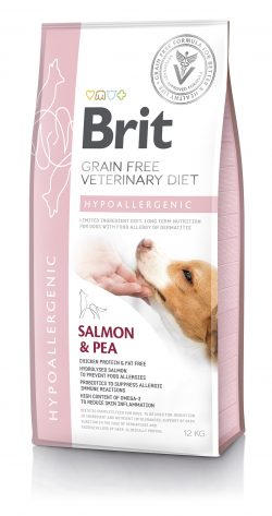 בריט תזונה וטרינרית לכלבים היפואלרגני 12 ק”ג Brit Veterinary Diet