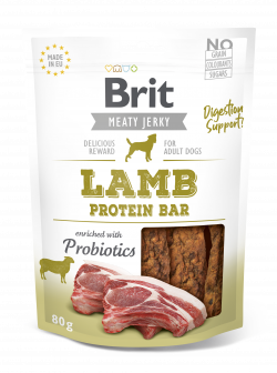 בריט ג’רקי חטיף בשר אמיתי חלבון כבש 80 גרם Brit Care