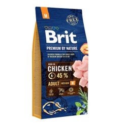 בריט פרימיום כלב בוגר גזע בינוני 15 ק"ג עוף Brit Premium