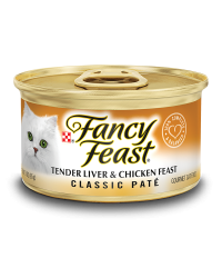 שימורים לחתול פנסי פיסט פטה עוף וכבד 85 גרם Fancy Feast