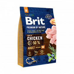 בריט פרימיום כלב בוגר גזע בינוני 3 ק"ג עוף Brit Premium
