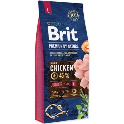 בריט פרימיום כלב גור גזע גדול 15 ק"ג עוף Brit Premium