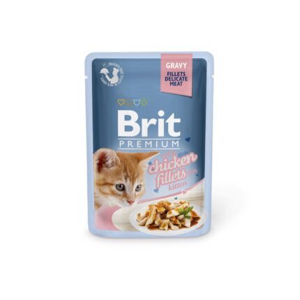 בריט פרימיום דליקט עוף ברוטב לגור חתול 85 גרם Brit Premium Delicate