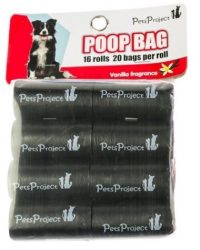 שקיות לאיסוף צרכים (16 יח * 20) שחור  PetsProject