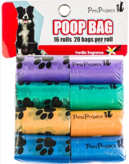 שקיות לאיסוף צרכים (16 יח * 20) צבעוני  PetsProject