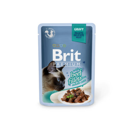 בריט פרימיום דליקט בקר ברוטב לחתול 85 גרם Brit Premium Delicate