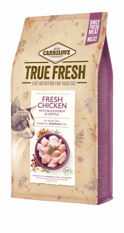 קרנילאב True Fresh לחתול ע"ב עוף 1.8 קג