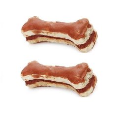 עצם סנדוויץ בציפוי ברווז 4 אינץ 150גרם 2 יחידות PetsProject