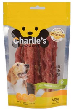 חטיף צ`רליז רול בקר עטוף בשר ברווז 100 גרם  Charlie’s