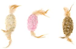 צעצוע אובלי מרשרש עם נוצות PetsProject