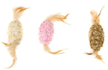 צעצוע אובלי מרשרש עם נוצות PetsProject