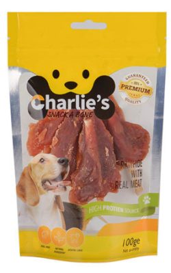 חטיף צ`רליז בשר ברווז על רול בקר 100 גרם Charlie's