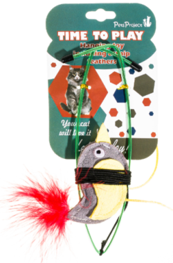 ציפור תליה עם CATNIP ונוצה PetsProject