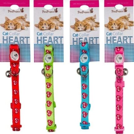 קולר לחתול דוגמת "לבבות" PetsProject