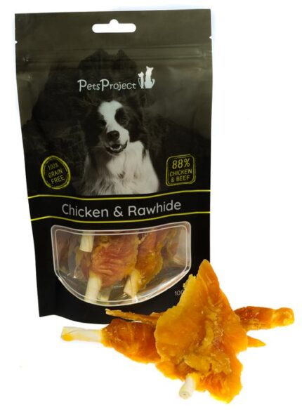 פטס פרוג'קט חטיף לכלב חזה עוף עם באפלו 100 גרם