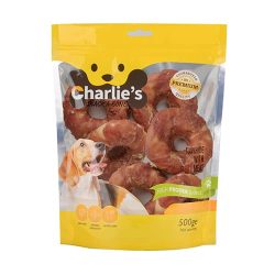 חטיף צ`רליז דונאט בקר עטוף בשר ברווז 500 גרם Charlie's