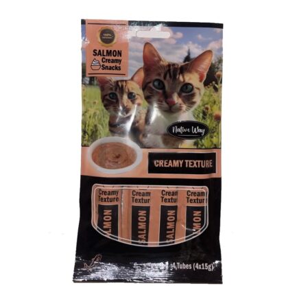 שלוקים לחתול נייטיב וואי בטעם סלמון 4 יחידות Native Way