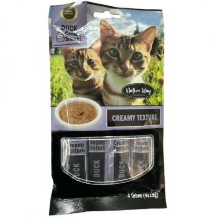 שלוקים לחתול נייטיב וואי בטעם ברווז 4 יחידות Native Way