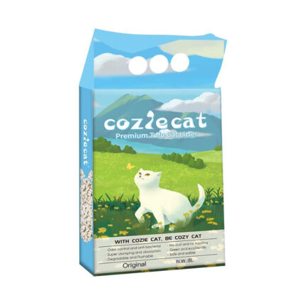 קוזיקט חול טופו לחתולים 8 ליטר אוריג'נל ללא ריח Coziecat