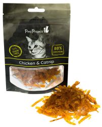 פטס פרוג'קט חטיף לחתול עוף עם קטניפ 50 גרם PetsProject