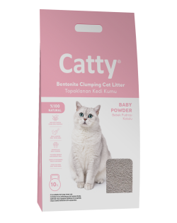חול חתולים קטי 10 ליטר ניחוח טלק Catty