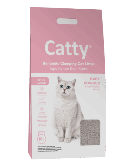 חול חתולים קטי 10 ליטר ניחוח טלק Catty