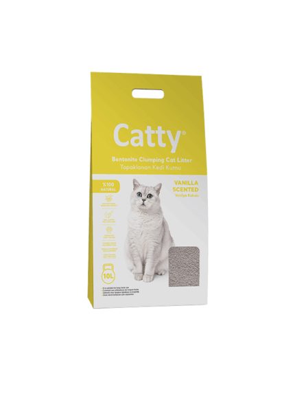 חול חתולים קטי 10 ליטר וניל Catty
