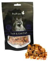 פטס פרוג'קט חטיף לכלב קוביות ברווז ודג קוד 100 גרם