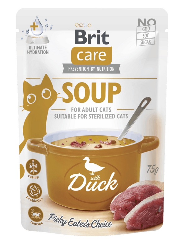 בריט קר מרק לחתול ברווז 75 גרם Brit Care SOUP