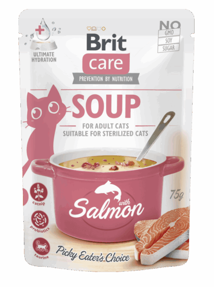 בריט קר מרק לחתול סלמון 75 גרם Brit Care SOUP