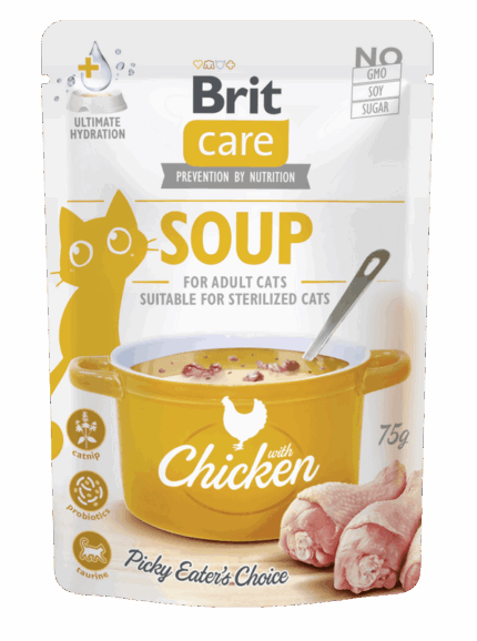 בריט קר מרק לחתול עוף 75 גרם Brit Care SOUP