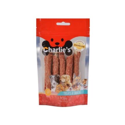 חטיף צ`רליז רול בקר עטוף בשר כבש 80 גרם Charlie’s
