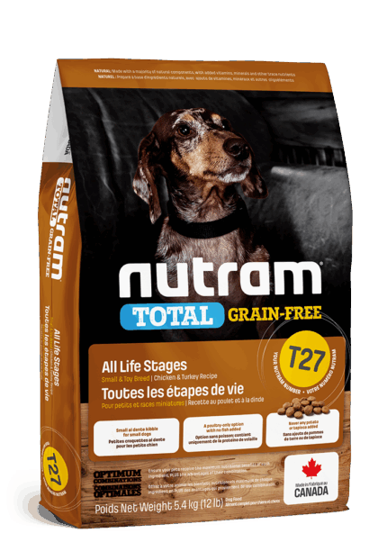 נוטרם T27 נטול דגנים ג.ק ע"ב עוף והודו 5.4 ק"ג Nutram