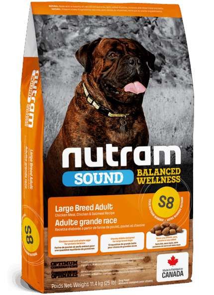 נוטרם S8 בוגר ג.ג ע"ב עוף ושיבולת שועל  11.4 ק"ג Nutram
