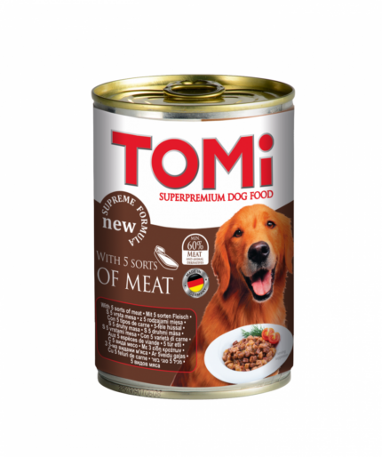טומי 5 סוגי בשר לכלב 400 גרם Tomi