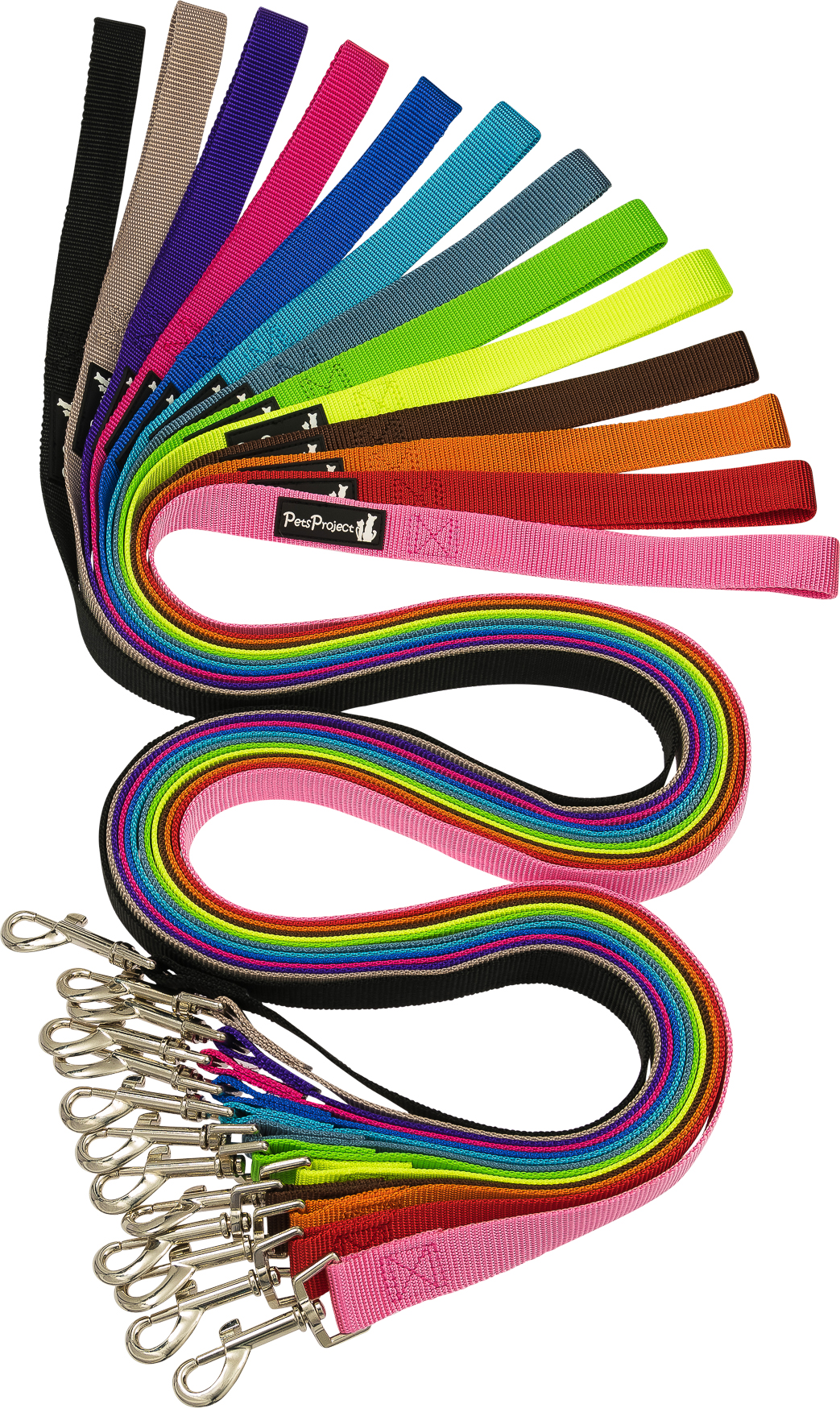 7297331912321 רצועת בד בייסיק כפולה לכלבים XL – תמונה 1