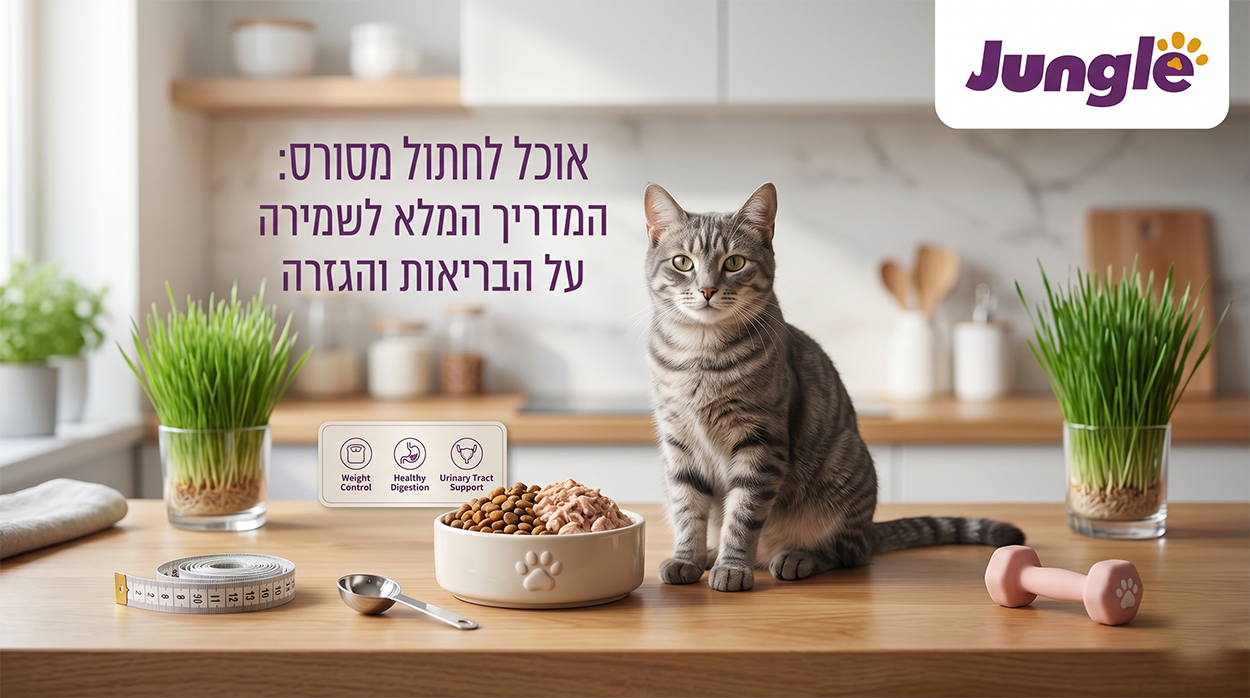 אוכל לחתול מסורס | אוכל לחתולים מסורסים | מזון לחתול מסורס | מזון לחתולים מסורסים | אוכל יבש לחתולים | אוכל יבש לחתול - ג'ונגל קלאב