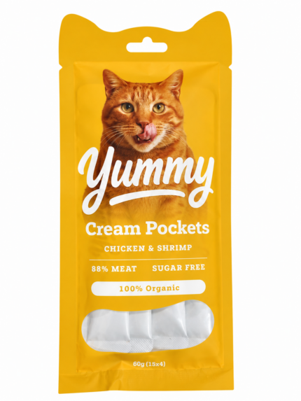 חטיף שלוקים יאמי עוף ושרימפס 4 יח` 60 גרם Yummy
