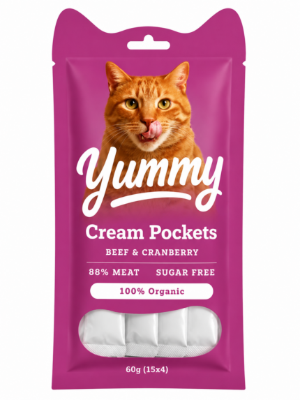חטיף שלוקים יאמי בקר וחמוציות 4 יח` 60 גרם Yummy