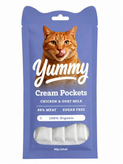 חטיף שלוקים יאמי עוף וחלב עזים 4 יח` 60 גרם Yummy