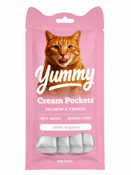 חטיף שלוקים יאמי סלמון וגבינה 4 יח` 60 גרם Yummy
